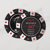 Casino Las Vegas Poker Chip Foto Verjaardag Kaart (Voorkant / Achterkant)