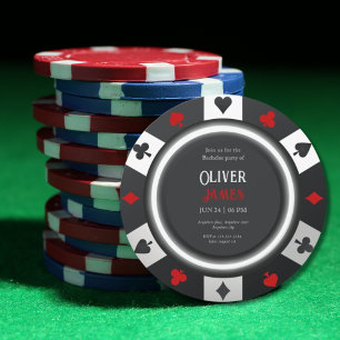 Casino Las Vegas Poker Chip vrijgezellenfeest Kaart
