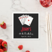 Casino Las Vegas Verjaardag Gepersonaliseerd serve Servet (Insitu)