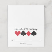 Casino Las Vegas Verjaardag Gepersonaliseerde Plac Plaatskaartje (Buitenkant ongevouwen)