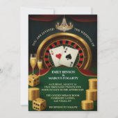 Casino Las Vegas Wedding Invitation Kaart (Voorkant)
