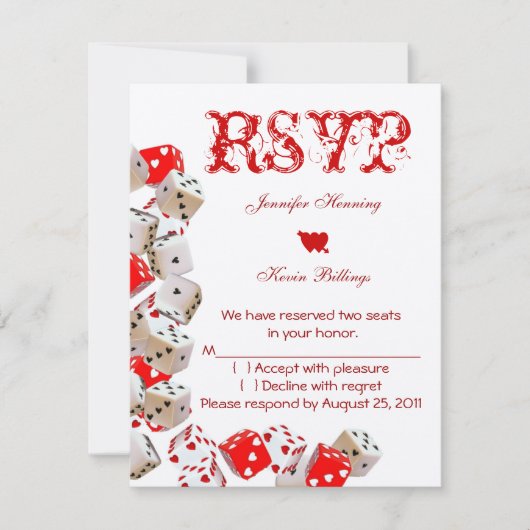 Casino Las Vegas Wedding RSVP (Voorkant)