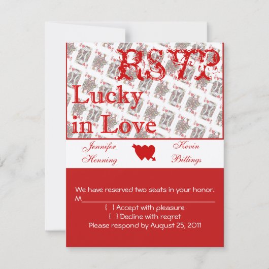 Casino Las Vegas Wedding RSVP (Voorkant)