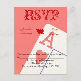 Casino Las Vegas Wedding RSVP-kaart RSVP Kaartje