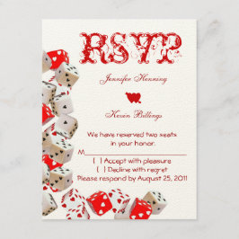 Casino Las Vegas Wedding RSVP Kaartje
