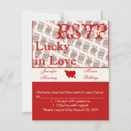 Casino Las Vegas Wedding RSVP Kaartje