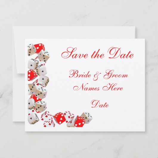 Casino Las Vegas Wedding Save the Date Cards (Voorkant)
