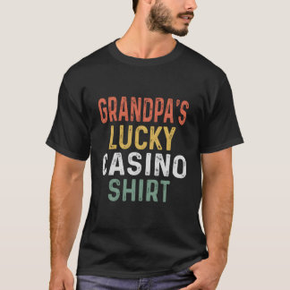 Casino Liefhebber geschenken Retro Opa's Lucky Cas T-shirt