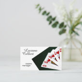 Casino manager grappig aanpasbaar visitekaartje (Staand voorkant)
