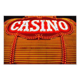 Casino Marquee in Carson City Foto Afdruk