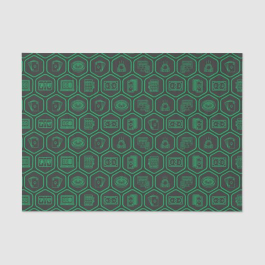 Casino Matrix Cool Geometric Pattern Tissuepapier (Voorkant)