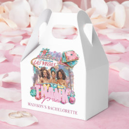 Casino Meisjes Bruiloft Luxe Roze Afro Meiden Bedankdoosjes