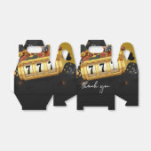 Casino Nacht Dank u Party Zwart Goud Bedankdoosjes (Uitgevouwen)