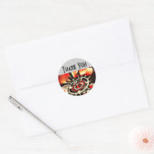 Casino Nacht Dank u Ronde Sticker (Envelop)