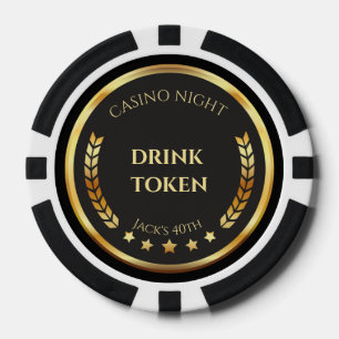 Casino Nacht Drank Token Pokerchip   Gepersonalise