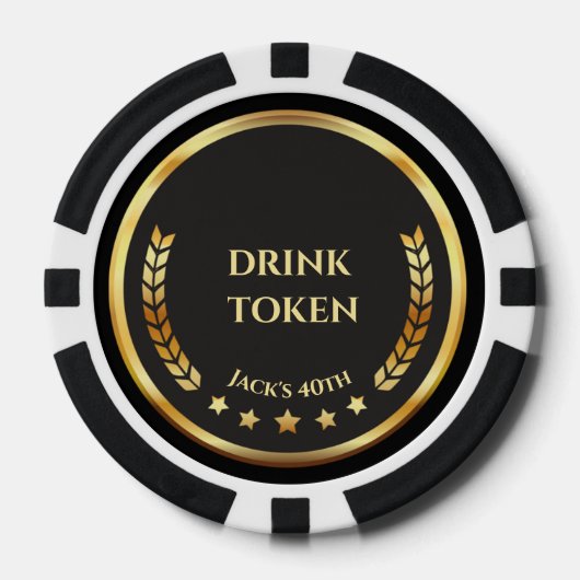 Casino Nacht Drank Token Pokerchip | Persoonlijk (Voorkant)