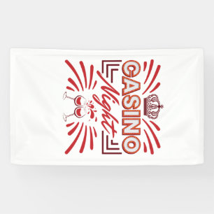 Casino Nacht Feest Gokker Spandoek