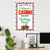 Casino Nacht gepersonaliseerd Poster (Thuiskantoor)