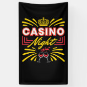 Casino Nacht Gokken Partij Spandoek (Verticaal)