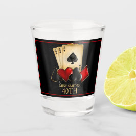 CASINO NACHT, KOPER NACHT, GAMBLE, KAART DICE SHOT GLAS