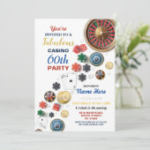 Casino Nacht Las Vegas Verjaardagskaarten Feest Kaart (Staand voorkant)