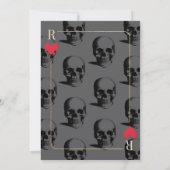 Casino Nacht Schedel Dood Feest Uitnodiging (Achterkant)