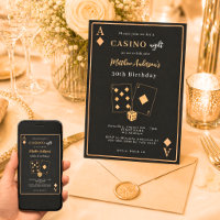Casino nacht zwart goud premium verjaardag