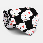 Casino Necktie, speelkaarten, Gamblers Necktie Stropdas (Opgerold)