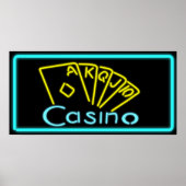 Casino Neon Sign Poster (Voorkant)