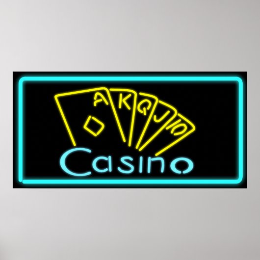 Casino Neon Sign Poster (Voorkant)