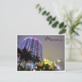 casino neonverlichting briefkaart (Staand voorkant)