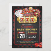 Casino Night Baby shower Invitation Kaart (Voorkant)