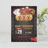 Casino Night Baby shower Invitation Kaart (Staand voorkant)