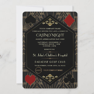 Casino Night Bedrijf Cliënt Waarderingsdag Kaart