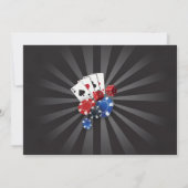 Casino Night Birthday Las Vegas Invite Party Kaart (Achterkant)