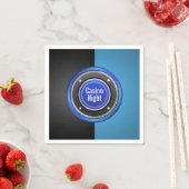 Casino Night Black en Blue Poker Chip Servetten (Insitu)