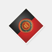 Casino Night Black en Red Poker Chip Servetten (Hoek)