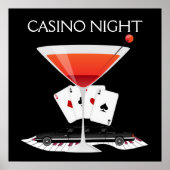 Casino Night Cocktail Poster - SRF (Voorkant)