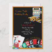 Casino Night Colorful Party Kaart (Voorkant)
