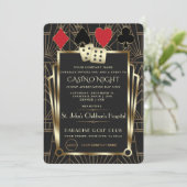 Casino Night Company Client Appreciation Day Kaart (Staand voorkant)