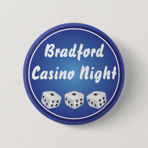 Casino Night Dice Ronde Button 5,7 Cm