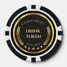 Casino Night Drink Token Poker Chip | Personalized