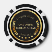 Casino Night Drink Token Poker Chip | Personalized (Achterkant)