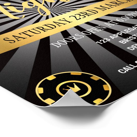 Casino Night fundraiser Poster (Hoek)