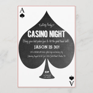 Casino Night Invitation Kaart