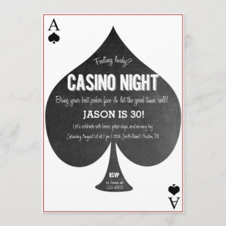 Casino Night Invitation Kaart