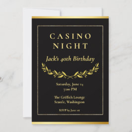 Casino Night Invitation | Poker Birthday Party Bedankkaart