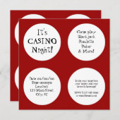 Casino Night Kaart (Voorkant / Achterkant)