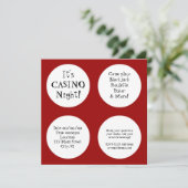 Casino Night Kaart (Staand voorkant)