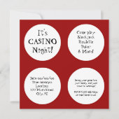 Casino Night Kaart (Voorkant)